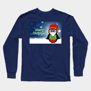 Merry Christmas Cute Penguin Long Sleeve T-Shirt